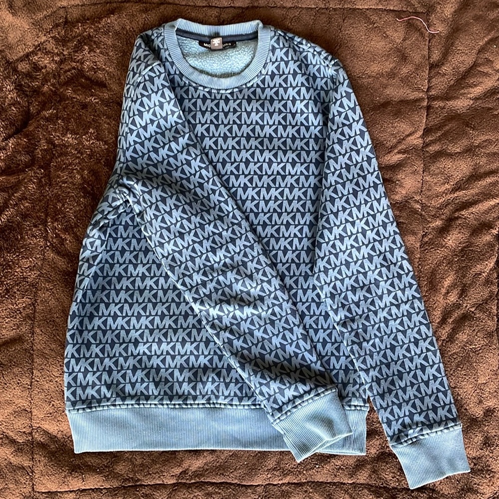 Men’s MK blue crew neck sweater worn a couple times comfortable and quite warm